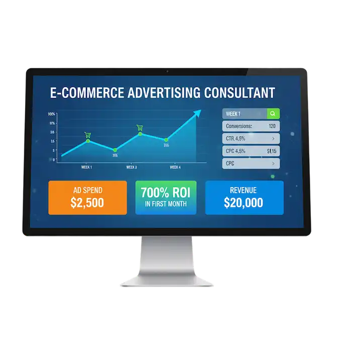 E-commerce advertising consultant specialist TimeZ Marketing optimizing paid campaigns to increase sales and ROI.