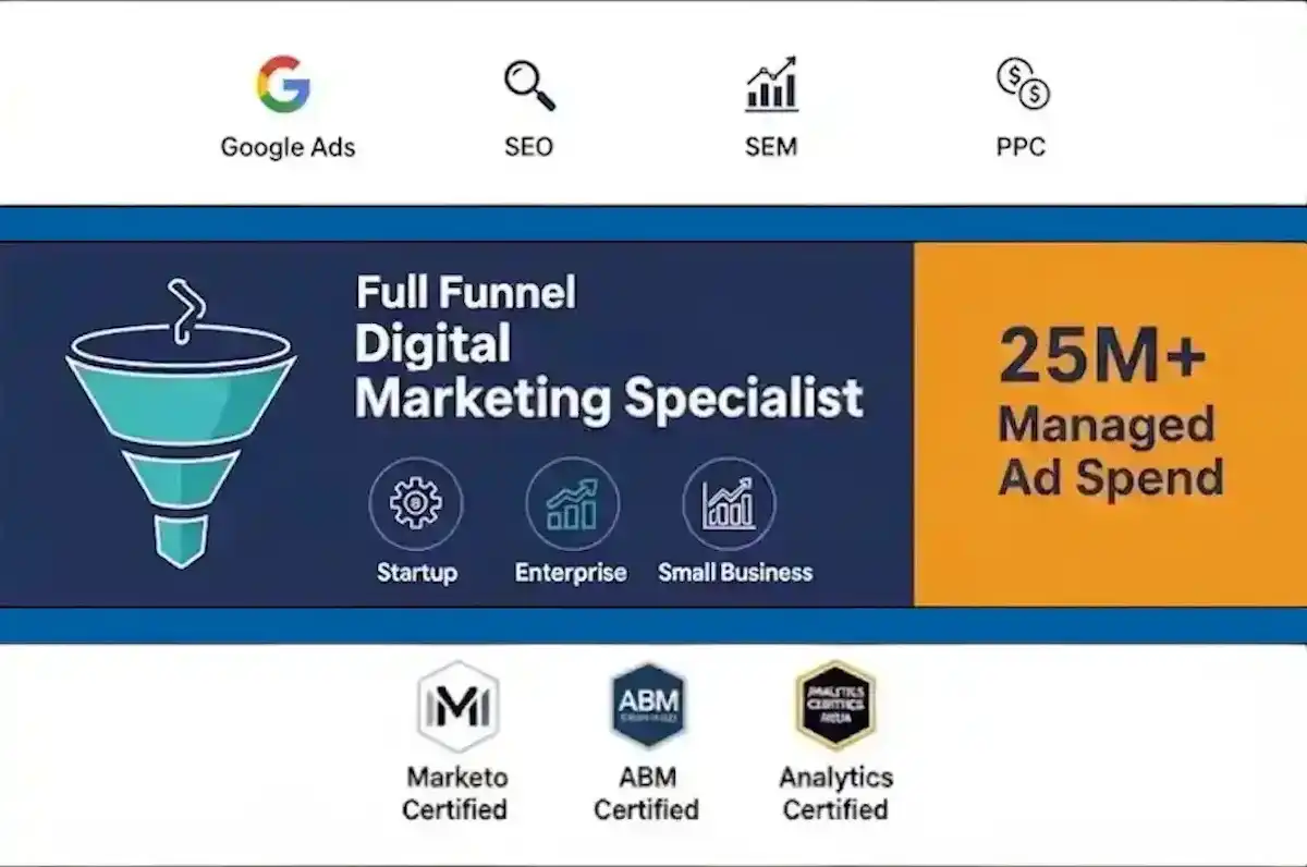 TimeZ Marketing, a full-funnel digital marketing specialist in San Francisco, with a professional and friendly expression.