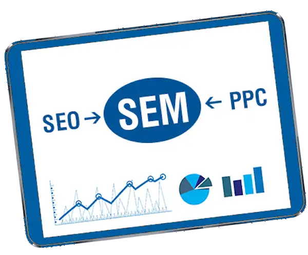 Comprehensive SEO and SEM services provided by TimeZ Marketing to increase search engine visibility and ad performance.