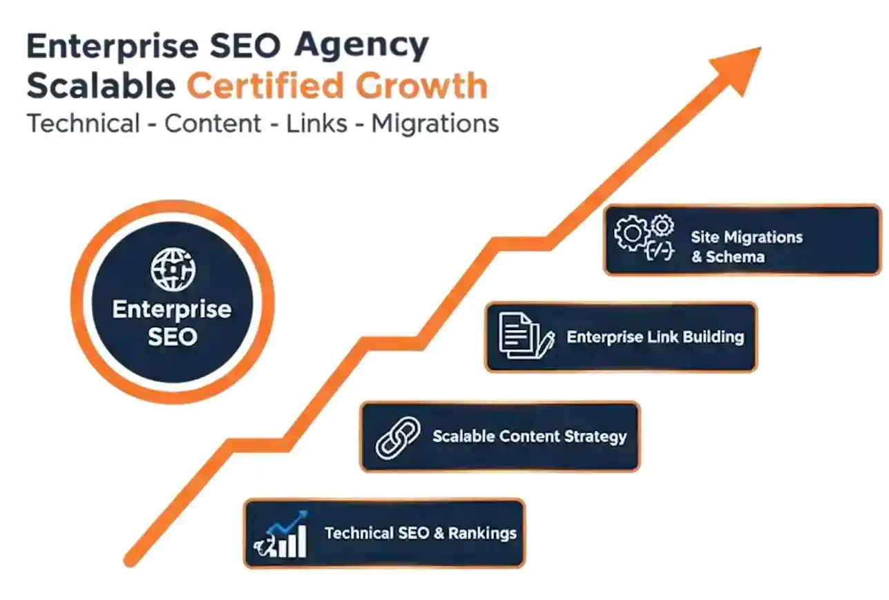 Enterprise SEO agency services supporting large websites with scalable search optimization strategies