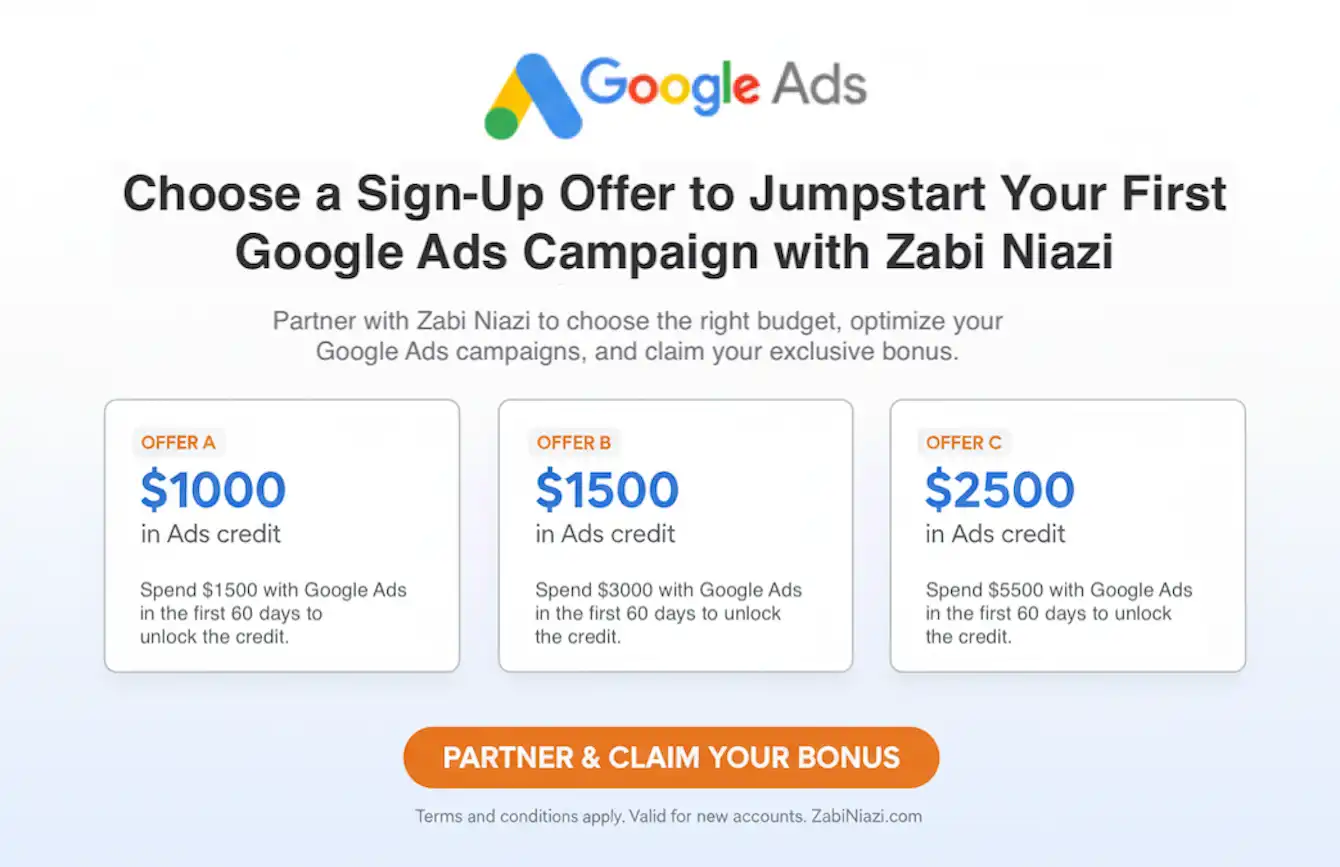 Exclusive Google Ads Promotion – Jumpstart Your First Campaign with TimeZ Marketing